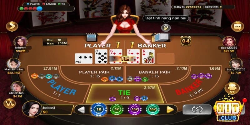 Game bài Hitclub Baccarat dễ thao tác